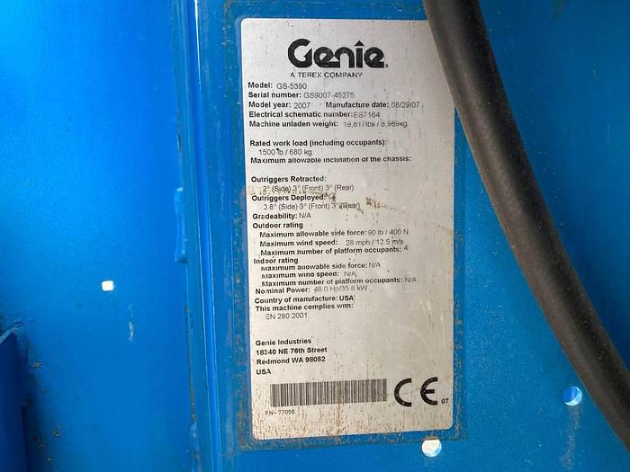Used Genie GS 5390 RT 2007
