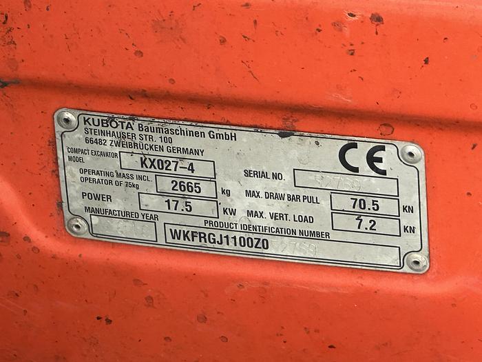 Used Kubota KX027-4 2019