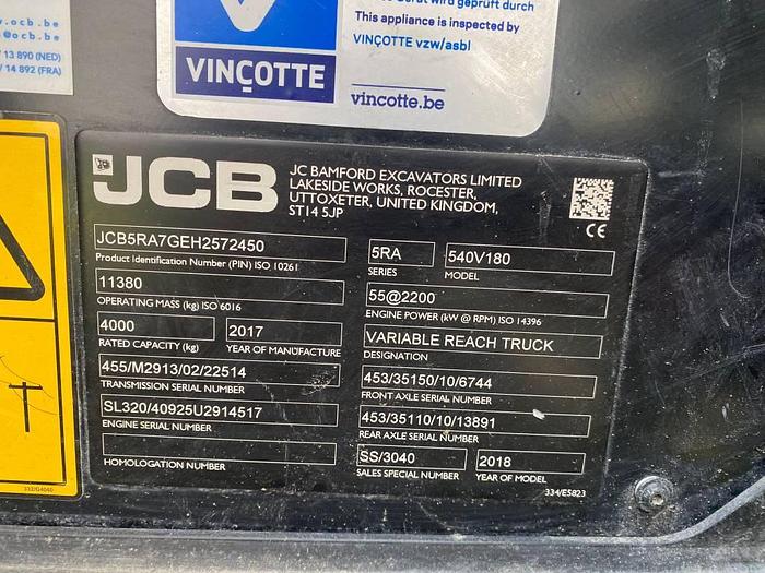 Used JCB 540-180 2017