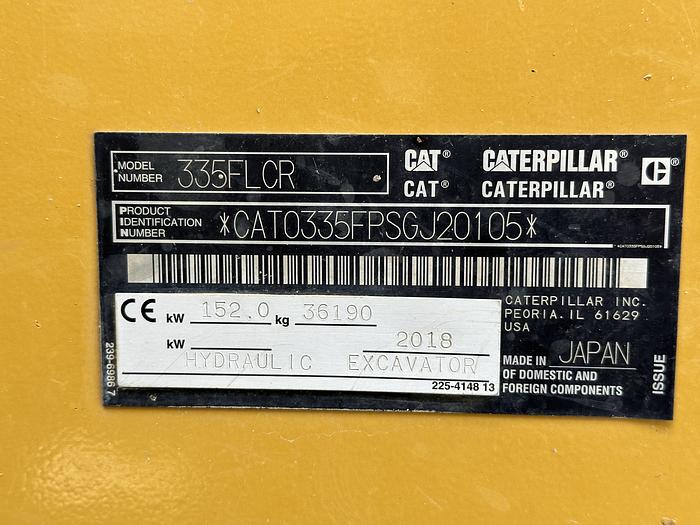 Used CATERPILLAR 335FL 2018