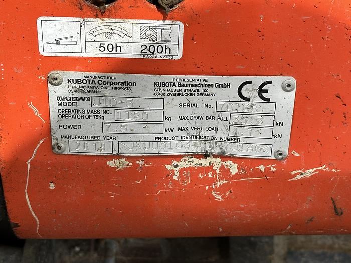 Used Kubota U10-3 2019