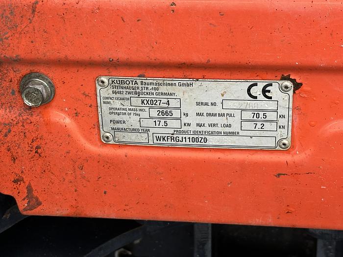 Used Kubota KX027-4 2019