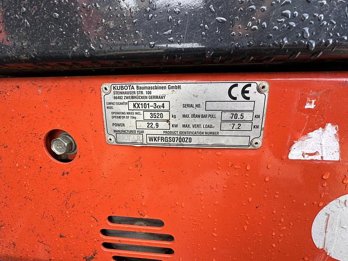 Used Kubota KX101-3a4 2018