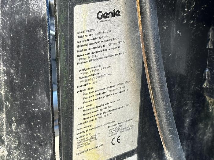 Used Genie GS5390RT 2015
