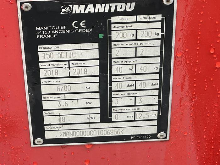 Used Manitou 150AETJ-c 2018