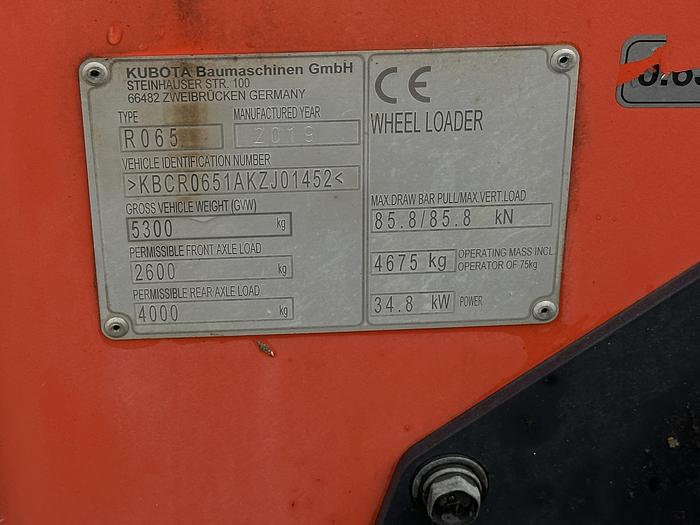 Used Kubota R065W 2019