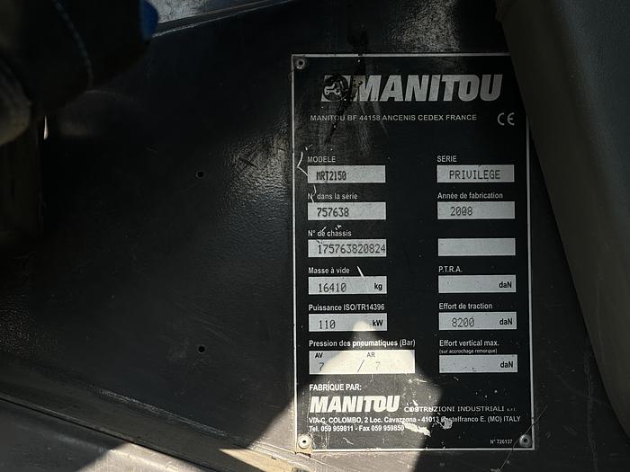 Used MANITOU MRT2150 2008