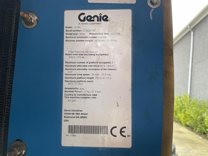 Used Genie Z135-70 2008