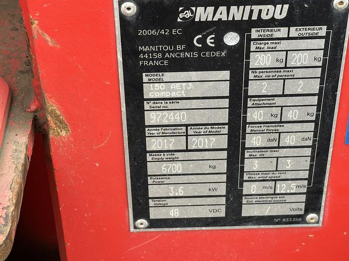 Used Manitou 150AETJ-C 2017