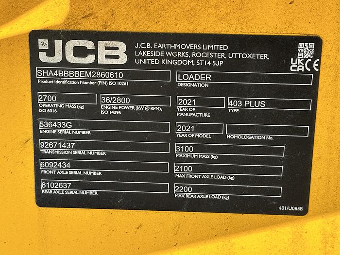 Used JCB 403 SV 2022
