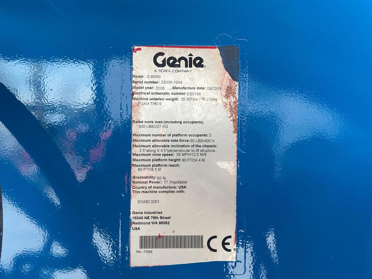Used 2006 GENIE Z80/60