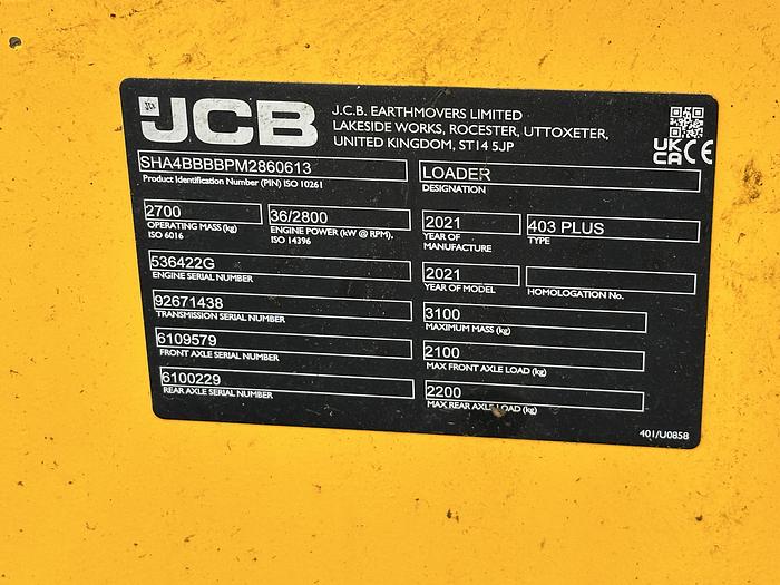 Used JCB 403 SV C 2022