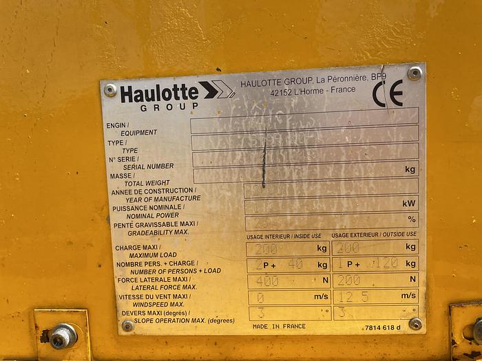 Used Haulotte Star 10-1 2013