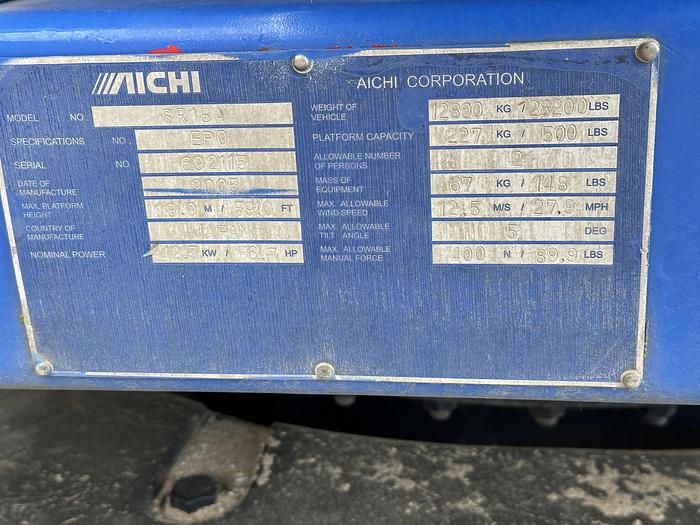 Used Aichi SR18A 2005