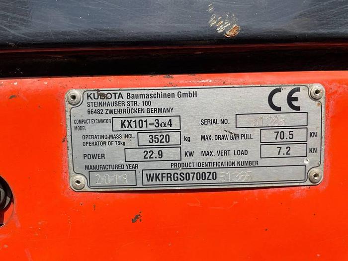 Used Kubota KX 101-3A4 2018