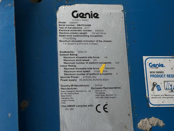 Used Genie GS4047 2017