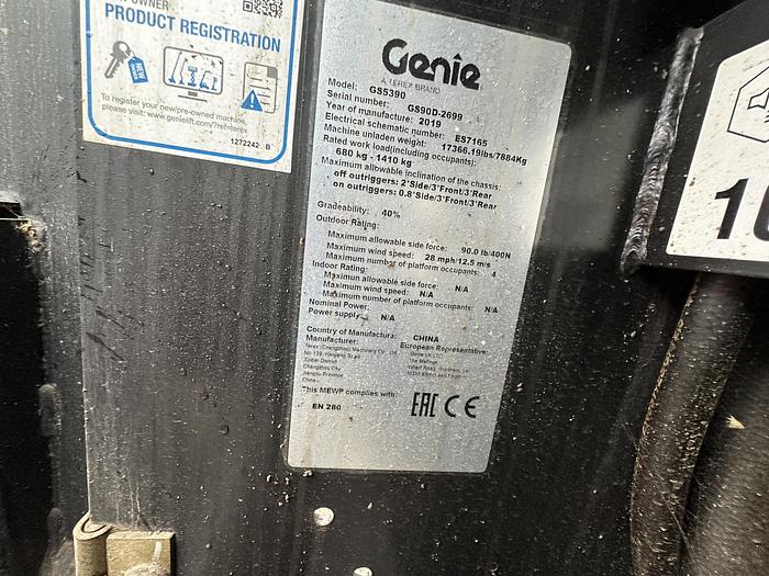 Used Genie GS5390 RT 2019