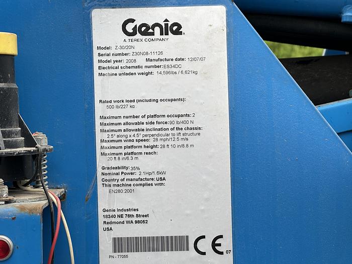 Used Genie Z3020N 2008