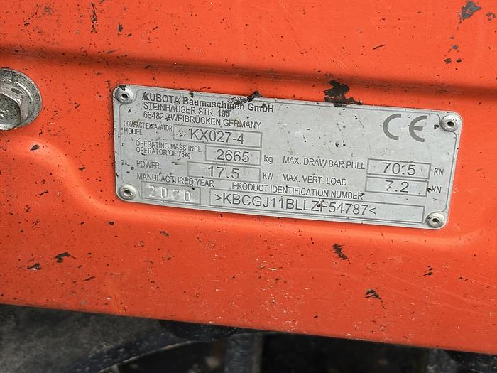 Used Kubota KX027-4 2020