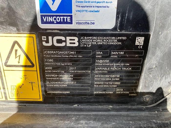 Used JCB 540-180 2017