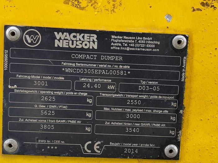 Used Neuson 3001 2014