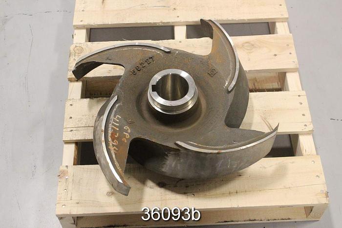 Used Goulds 3175 10x12x22 Pump Impeller, 4-Vane, 22.5" Diameter, Pattern NO. 56227 #36093