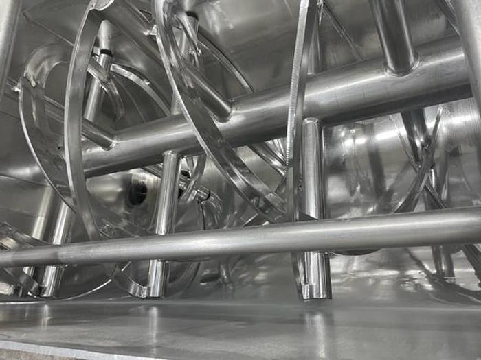 Used Mixer, Ribbon, 210 Cubic Feet, Stainless Steel, 30 HP, Double Ribbon #S744804