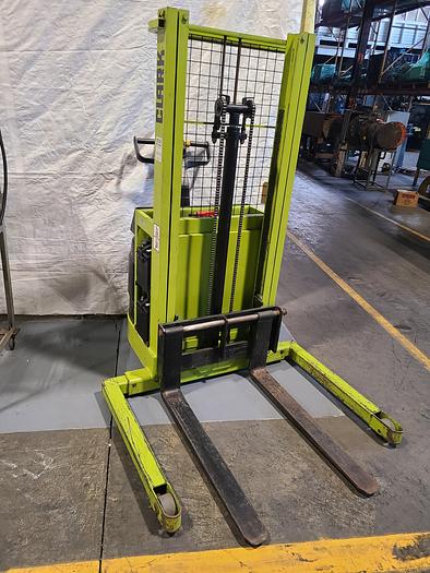Used Clark 1500 Lb Pallet Jack Fork Lift Model CSM7 Lift Height 88" Power Lift & Power Drive