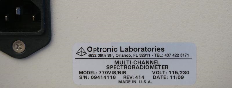 Used Optronic Laboratories (Gooch & Housego) OL770-LED VIS/NIR Spectroradiometer
