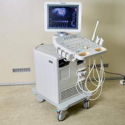 Used ECHOGRAPHE COULEUR DOPPLER PHILIPS HD 7 XE AVEC 3 SONDES