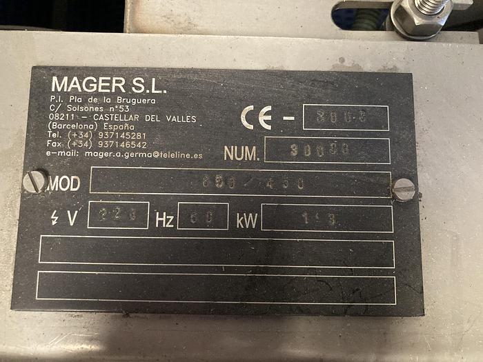 Used USED Triple Wide Moulder w/Pan Loader for making Bolillo Bread, Model MB-3-1-50/216