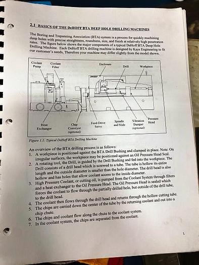 Used DeHoff 3" x 120" CNC Deep Hole Gundrill