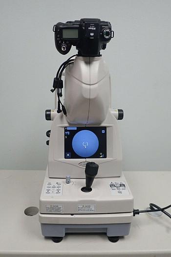 Used Topcon TRC-NW8F Myd/Non-Mydriatic Retinal Camera W/ Power Table & Nikon Camera