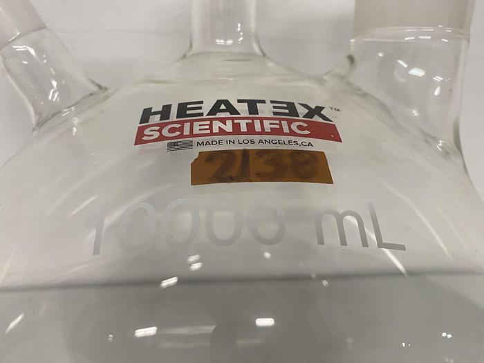 Used Heatex Scientific 10 Liter Round Bottom 3-Neck Laboratory Glassware 24/40 45/50
