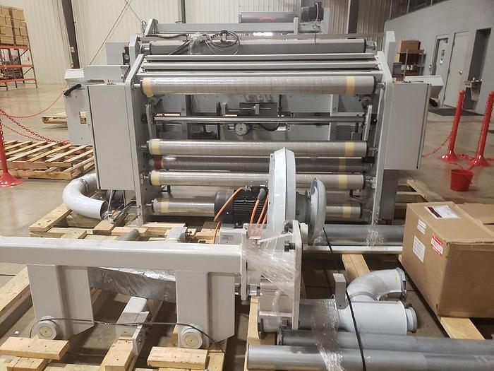 Used 63" WIDE UNIVERSAL X6 SLITTER REWINDER MFG 2013