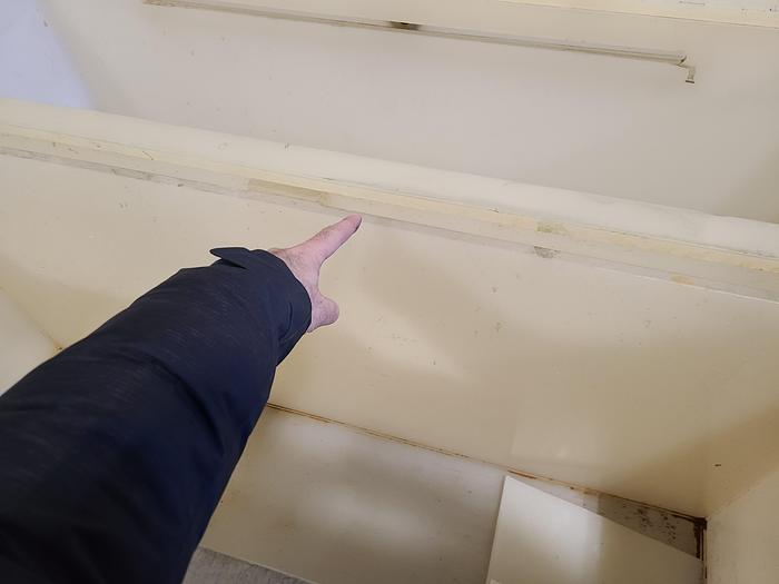 Used Polypro Tank Counter Flow Rinse side and bottom support 70" x 28" x 29" Removable Partition - LARRY PLEASE CHECK DEMENTIONS