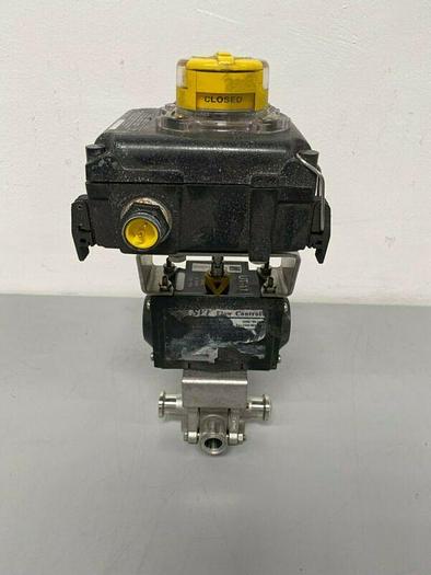 Used SVF Flow Controls AS11-2BAB34 3-Way Sanitary Ball 3/4" Valve