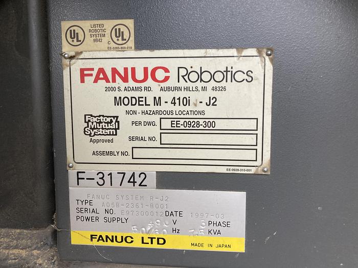 Used FANUC M-410iW ROBOT WITH JOULIN VACUUM HEAD