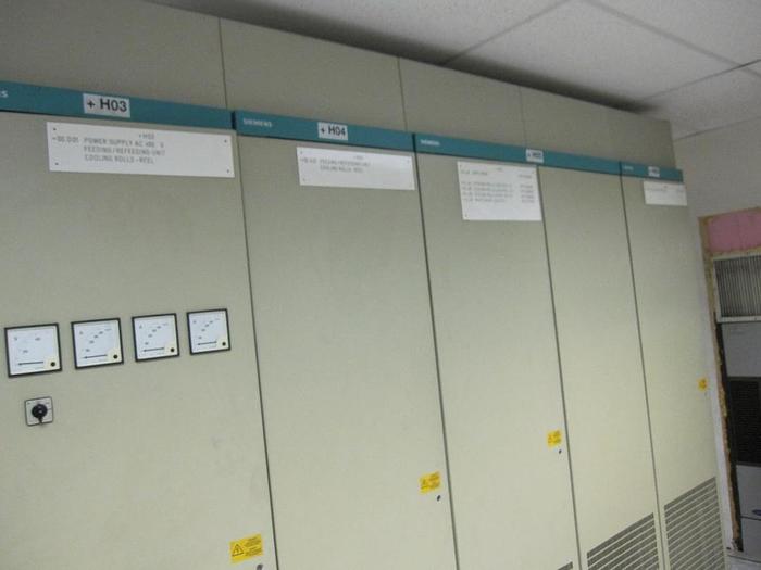 Used Beloit 87" Trim Paper Machine, With Voith Air Pad Headbox 90" Pond, Knockdown Fourdrinier Suction Couch, Suction Press, No Dryer Section, Size Press, 3 Roll Hot, Soft 2500 Pli Calender, Rice Barton Reel, Cameron Winder #27156