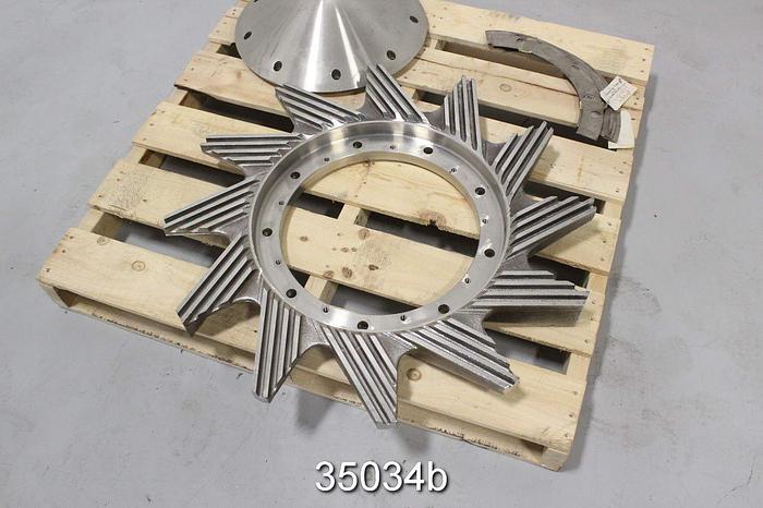 Used Voith Morden 34 HC Pulper Rotor, 12 Vane Rotor, LH #35034