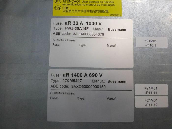 Used ABB DRIVE SYSTEM ACS880 (UNUSED NEW SURPLUS) MANUFACTURED 2018 SECTION 4 OF 4