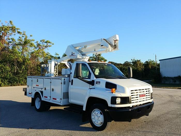 Used Terex TCP36 41ft Cable Placer on a 2007 GMC C5500 Reg Cab Utility Truck - 21808