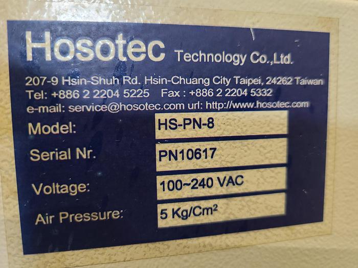 Used 8 Ton Press Depaneling machine PCB Separator PCB Singulation Model HS-PN-8 HOSOTEC