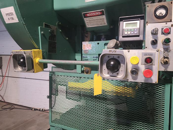Used Minster 60 Ton Stamping Punch Press OBI with Roll Feed & Press Watch