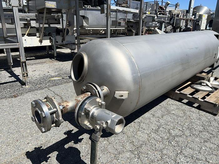 Used Tank, 190 Gallon, S/st, 55 PSI, DT/DB, Morfab #S744616