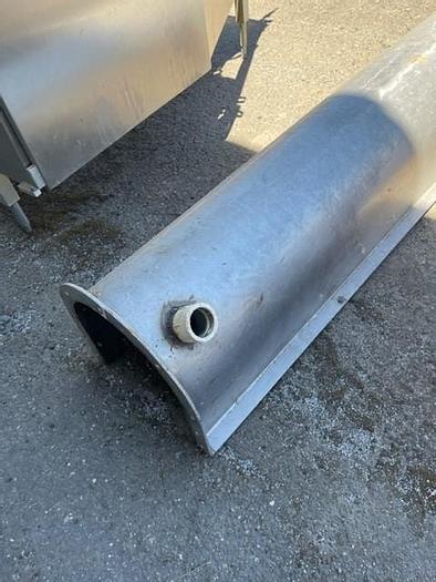 Used 14' Long x 11" Wide x 12" Deep Stainless Steel Auger Trough