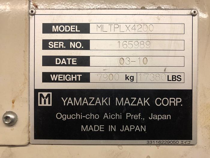 Used 2003 Mazak Multiplex 4200 Dual Spindle CNC Lathe