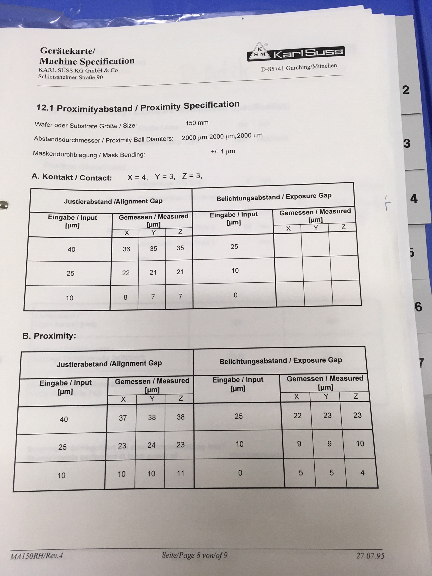 Used Suss MA 150M/BSA  4in and 6in