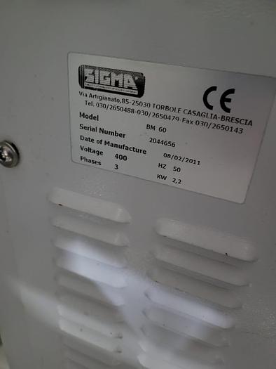 Used Sigma srl BM 60 spiral mixer with fixed bowl