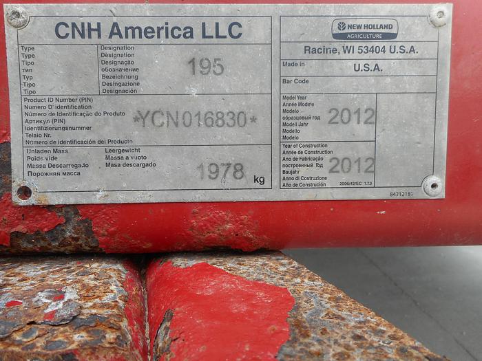 Used 2012 NEW HOLLAND 195